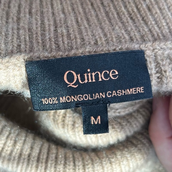 Quince Mongolian Cashmere Fisherman Turtleneck Sweater in Teak - Picture 8 of 11